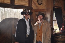 NASCAR legend Richard Petty and Sprint Cup Series driver Dale Earnhardt Jr. on set during filming of the 2013 NASCAR Sprint All-Star Race commercial. (CMS Photo)