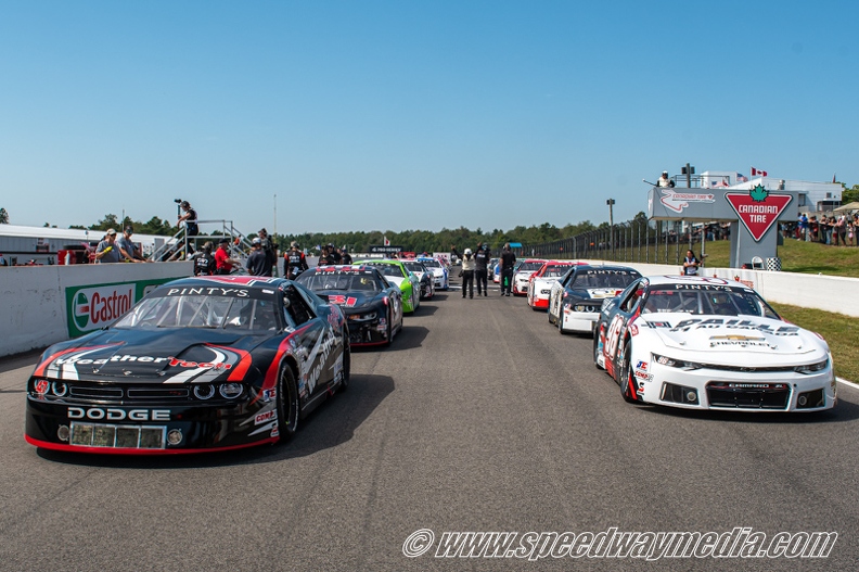 Pre-race starting grid