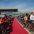 Fans lIne the drivers red carpet