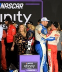 Austin Hill congratulates Champion Justin Allgaier