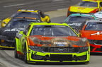 Austin Cindric leads a pack of cars