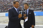 Jamie McMurray and Chris Myers commentators