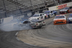 Harrison Burton spins 3