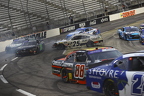 Harrison Burton spins 6