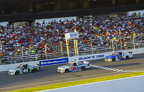 It was a large crowd for the truck race
