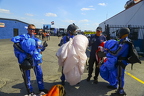 The 3 Parachutists who performed pre-race
