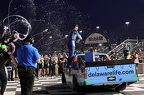 Carson Hocevar victory lane shower