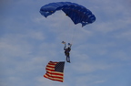 Parachutist with American Flag