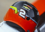 Jesse Love's pit crew helmet