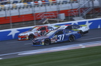 3 wide down the front stretch