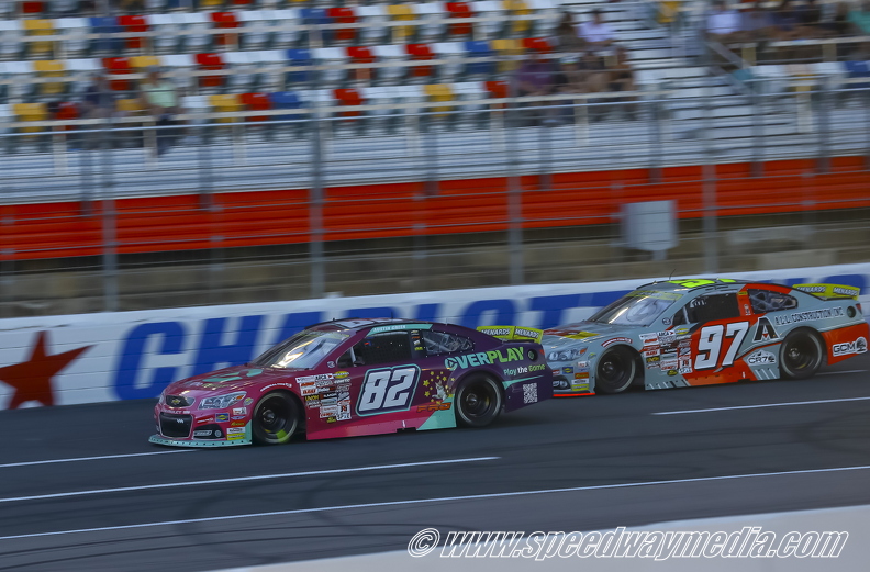 Austin Green leading Grant Enfinger down the front stretch.jpg