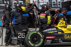 26 Colton Herta crew celebrates pole