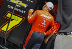 Justin Allgaier watching the data