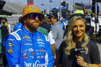 Chris Buescher with his Cinnamon Crunch hat
