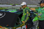 Daniel Suarez getting into his ride