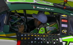 Daniel Suarez waiting to make his qualifing run
