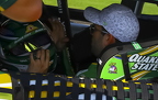 Daniel Suarez with helmet