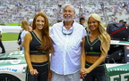 A happy fan with the Monster Energy girls