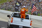 Denny Hamlin on the ride around the track