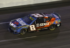 Kyle Busch with his damaged car