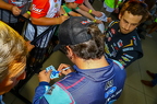 Fans getting autographs