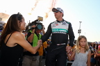 Brad Kesolowski with his daughter at drivers intro
