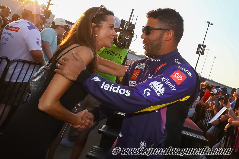 Bubba Wallace at drivers intro 2.jpg