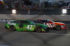 Ricky Stenhouse and Cole Custer battle for position