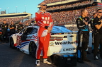 Shane Van Gisbergen during national anthum