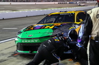 Tyler Reddick's crew fixing his car