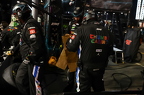 Tyler Riddick's crew getting ready to repair his car