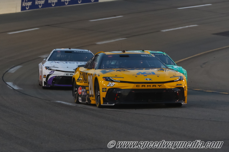 Christopher Bell leads Chase Elliott and Bubba Wallace.jpg