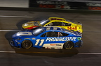 Denny Hamlin and Joey Logano battle for position