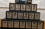 Cook Out Southern 500 Trophy with previous winners