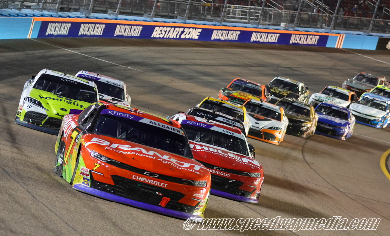 Justin Allgaier - Jesse Love racing hard.JPG