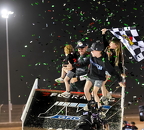 Kyle Larson and family victory lane ( Thur )