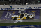Taylor Gray crosses the finish line 1st