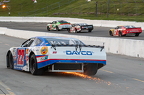 22 Kyle Steckly pits late from lead with cut right front tire