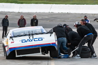 22 Kyle Steckly pits late from lead with cut right front tire