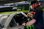 Charlotte Coca-Cola 600, putting the Rowdy sticker on