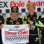 Robbie Kennealy pole winner and team mate Cole Denton