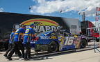 Hailie Deegan crew through inspection