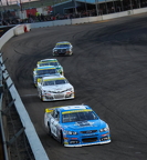 race action with seting sun