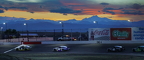 race action with seting sun over Long\'s Peak 1