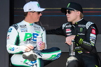 42 John Hunter Nemechek (L), 54 Ty Gibbs (R)