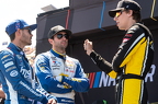 5 Kyle Larson (L), 9 Chase Elliott (C), 77 Carson Hocevar (R)