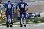 Ty Gibbs crew watch victory burn out