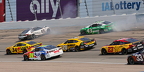 #45 Tayler Reddick -#43 Eric Jones crash 3