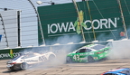 #45 Tayler Reddick -#43 Eric Jones crash