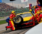Joey Logano pit stop action